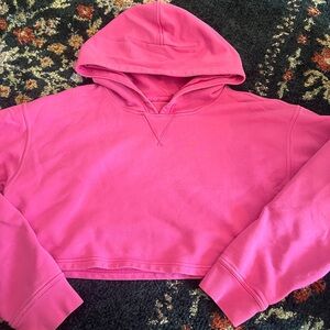 lululemon athletica Vibrant Pink Cropped Hoodie
